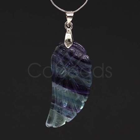 Natural Fluorite Pendants WI-PW0001-085T-1