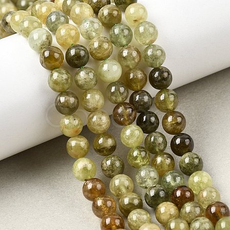 Natural Green Garnet Beads Strands G-G344-A04-6mm-1