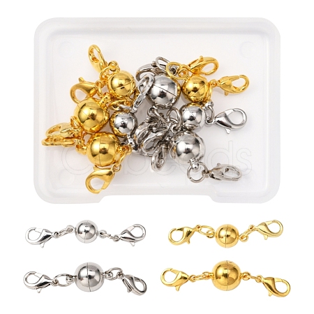 8Pcs 2 Style Brass Magnetic Clasps Converter KK-YW0001-35-FF-1