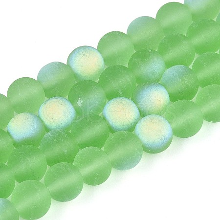Frosted Transparent Glass Beads Strands LS-GLAA-T032-T8mm-MBB17-1
