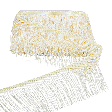 Polyester Tassel Lace Edge Trim Ribbon OCOR-WH0101-118C-1