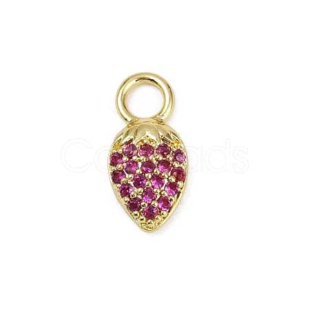 Brass Micro Pave Cubic Zirconia Pendants KK-M322-48G-02-1