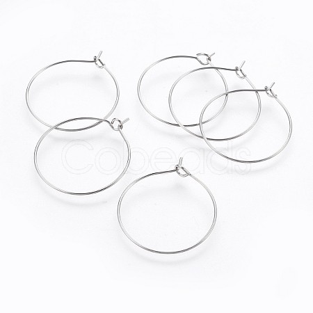 316 Surgical Stainless Steel Hoop Earring Findings STAS-P221-01A-P-1