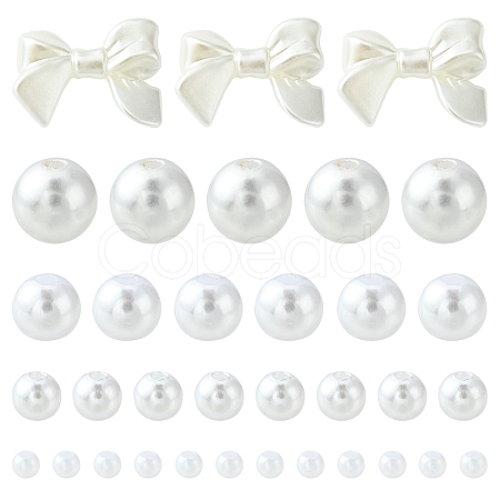 5 Style Imitation Pearl Acrylic Beads OACR-FS0001-31-1