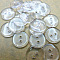 Lucid Round 2-hole Shirt Button, Resin Button, Clear, about 15mm in diameter, hole: 1.5mm, about 400pcs/bag