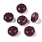 Glass European Beads, Large Hole Beads, No Metal Core, Rondelle, Coconut Brown, 14x8mm, Hole: 5mm