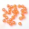 Eco-Friendly Transparent Acrylic Beads, Round, AB Color, Dark Orange, 5mm, Hole: 1.5mm, about 8400pcs/500g