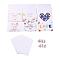 Rectangle Paper Greeting Cards, with Rectangle Envelope and Flat Round Self Adhesive Paper Stickers, Valentine's Day Wedding Birthday Invitation Card, Word, 198x149x0.3mm