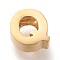 304 Stainless Steel 2-Side Polished Beads, Golden, Letter.Q, 6x7x3mm, Hole: 2mm