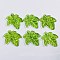 Plastic Pendants, Maple Leaf, Green, 21x20mm, Hole: 2mm