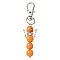 Angel Glass Pendant Decorations, with Alloy Swivel Clasps, Dark Orange, 67mm