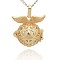 Golden Tone Brass Hollow Round Cage Pendants, with No Hole Spray Painted Brass Ball Beads, White, 28x27x20mm, Hole: 3x8mm