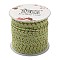 4-Ply Polycotton Cord, Handmade Macrame Cotton Rope, with Gold Wire, for String Wall Hangings Plant Hanger, DIY Craft String Knitting, Yellow Green, 1.5mm, about 21.8 yards(20m)/roll