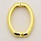 Brass Shortener Clasps, Twister Clasps, Oval Ring, Golden, 27x20x3.5mm