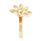 Alloy Hair Findings, Pony Hook, Ponytail Decoration Accessories, with Tary, Flower, Light Gold, 41.5x28x11mm, Tary: 8.5x4mm