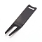 Iron Golf Divot Tool, Electrophoresis Black, 75.5x17x1.5~2.5mm, Hole: 11.5x3mm