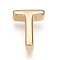 Brass Charms, for Personalized Name Necklace Making, Long-Lasting Plated, Real 18K Gold Plated, Letter.T, T: 8x6.5x3mm, Hole: 1.6mm