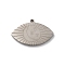 Non-Tarnish Bohemian Style 304 Stainless Steel Pendant, Eye, Stainless Steel Color, 14x21x1mm, Hole: 1.2mm