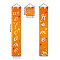 Polyester Hanging Sign for Home Office Front Door Porch Decorations, Rectangle & Square, Word Give Thanks, Orange, 180x30cm and 30x30cm, 3pcs/set