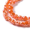 Electroplate Glass Beads Strands GLAA-E036-04B-4