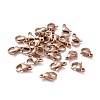 Ion Plating(IP) 304 Stainless Steel Lobster Claw Clasps STAS-H353-B-02RG-3