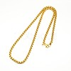 304 Stainless Steel Venetian Chain Box Chain Necklace Making STAS-A028-N031-A-2