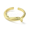 Rack Plating Brass Knot Open Cuff Ring RJEW-K243-02G-4