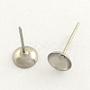 Non-Tarnish 304 Stainless Steel Post Stud Earring Findings X-STAS-R063-48-1