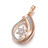 Brass Micro Pave Cubic Zirconia Jewelry Sets SJEW-F189-12KCG-2