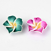 Handmade Polymer Clay 3D Flower Plumeria Beads X-CLAY-Q192-20mm-M-2