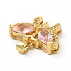 Brass Micro Pave Cubic Zirconia Pendants KK-B059-34G-E-3