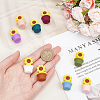 CHGCRAFT 9Pcs 9 Colors Sunflower Silicone Beads SIL-CA0002-70-3