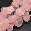 Nuggets Natural Rose Quartz Bead Strands G-F289-30-1