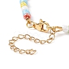 Acrylic Bear & Glass Seed Beaded Necklace for Women NJEW-JN03930-7