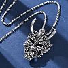Tibetan Style Zinc Alloy Viking Pendant Necklaces NJEW-Z062-01AS-03-2