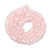 Baking Electroplate Glass Beads Strands DGLA-A039-J8mm-B14-2
