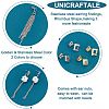 Unicraftale 40Pcs 4 Style 304 & 201 Stainless Steel Stud Earring Findings STAS-UN0038-71-5