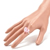 3D Resin Heart with Star Adjustable Ring RJEW-JR00457-3