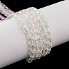 Electroplate Glass Beads Strands EGLA-D031-01-01-6
