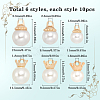 60Pcs 6 Styles Alloy Pendants FIND-SC0009-68-2