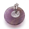 Natural Amethyst Pendants KK-F751-B17-3