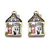 Rack Plating Alloy Enamel Pendants ENAM-T011-159C-2