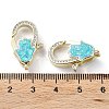 Rack Plating Brass Micro Pave Cubic Zirconia Lobster Claw Clasps KK-C041-03D-G-3