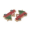 Christmas Theme Rack Plating Alloy Enamel Pendants X-PALLOY-O109-16LG-3