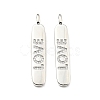 Brass Micro Pave Clear Cubic Zirconia Pendants KK-G416-08P-1
