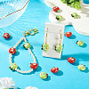 10Pcs 2 Colors Handmade Porcelain Beads PORC-TA0001-65-7