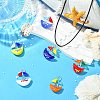 6Pcs 6 Colors Handmade Lampwork Pendants LAMP-CJ0003-03-6