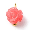 Synthetic Coral Charms X-PALLOY-JF00558-03-2