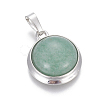 Natural Green Aventurine Pendants G-L512-B09-2
