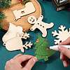 8 Bag 8 Style Unfinished Natural Wood Cutouts Ornaments WOOD-SZ0001-17-5